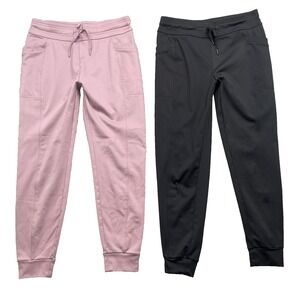 32" Heat Jogger Pants Women Lot of 2 Small Black Pink Training Sportswear Travel